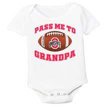 Ohio State Buckeyes Pass Me To Grandpa Football Baby Bodysuit