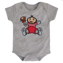 Ohio State Buckeyes Baby Brutus Baby Bodysuit - Gray