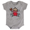 Future Tailgater Ohio State Buckeyes Officially Licensed 100% Cotton Lap Shoulder Short Sleeve Baby Brutus Bodysuit  - Gray