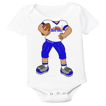 Heads Up! Football Player Baby Bodysuit for New York Blue Football Fans