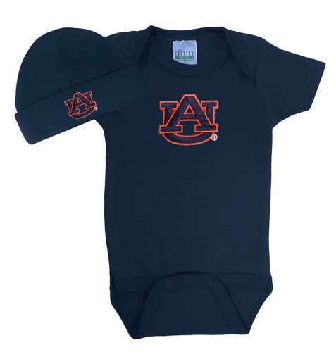 Auburn Tigers Baby Bodysuit and Cap Set