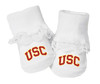 USC Trojans Baby Toe Booties with Lace