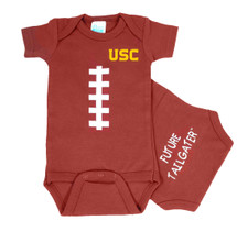 USC Trojans Baby Brown Football Bodysuit