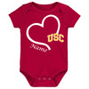 USC Trojans Southern California Officially Licensed Personalized Love Heart Baby Bodysuit
