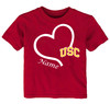 USC Trojans Southern California Officially Licensed Personalized Love Heart Baby/Toddler T-Shirt