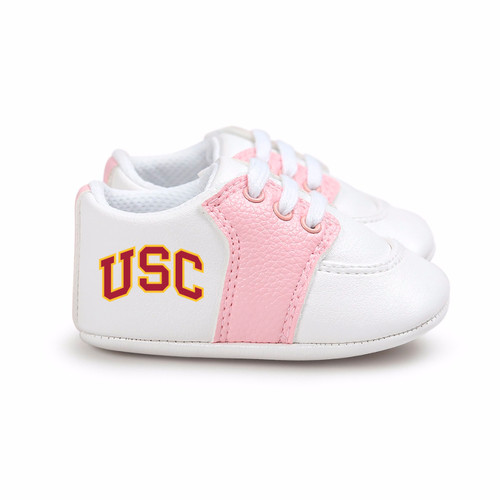 USC Trojans Pre-Walker Baby Shoes - Pink Trim