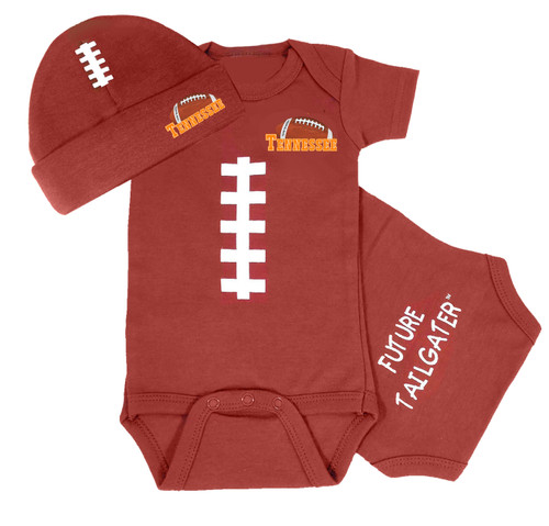 Tennessee Football LACE and Cap Baby Set