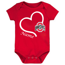 Ohio State Buckeyes Love Heart Baby Bodysuit - Personalized