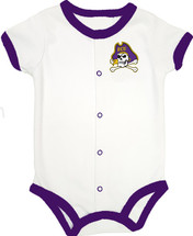East Carolina ECU Pirates Officially Licensed 100% Cotton Baby Romper 0-3 Months