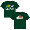 Cotton Chalk Art T-Shirt and LOGO T-Shirt for Oregon Football Fans - 2 Pack