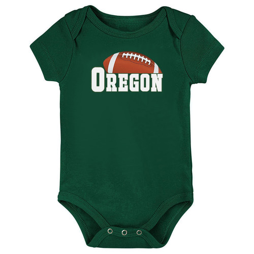 Cotton  Chalk Art Bodysuit and  LOGO Bodysuit for Oregon Football Fans - 2 Pack