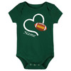 Personalized Football Love Heart Bodysuit for Oregon Fans 