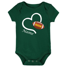 Personalized Football Love Heart Bodysuit for Oregon Fans 