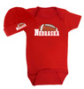 Football LOGO Baby Bodysuit and Cap for Nebraska Fans