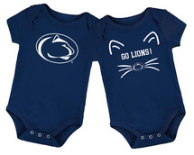 Penn State Nittany Lions Officially Licensed Baby LOGO and Go Lions! FANimals Bodysuits - 2 Pack