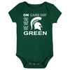 Michigan State Spartans Officially Licensed Baby LOGO and On Game Day Bodysuits - 2 Pack 