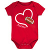 Nebraska Loves Football Heart Baby Bodysuit