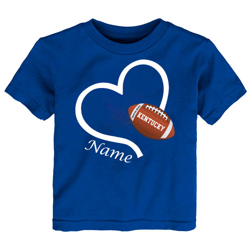 Football Love Heart Baby/Toddler T-Shirt for Kentucky Fans