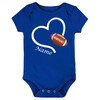 Football Love Heart Baby Bodysuit for Kentucky Fans