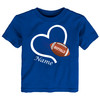 Personalized Football Love Heart Baby/Toddler T-Shirt for Buffalo Fans