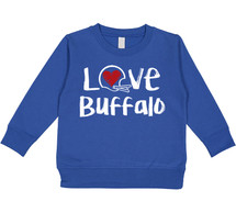 Buffalo Football Chalk Art Baby/Toddler/Youth Sweatshirt