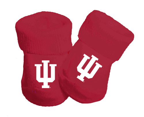 Indiana Hoosiers Officially Licensed Baby Toe Booties - Crimson