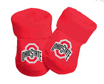 Ohio State Buckeyes Officially Licensed Baby Toe Booties - Red 