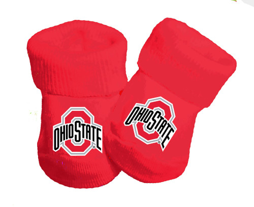 Ohio State Buckeyes Officially Licensed Baby Toe Booties - Red 