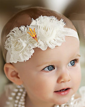 Arizona State Sun Devils Baby/ Toddler Shabby Flower Bow Headband