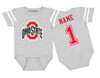 Ohio State Buckeyes Football Jersey Bodysuit - Gray