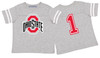 Ohio State Buckeyes Football Jersey Baby/Toddler T-Shirt - Gray
