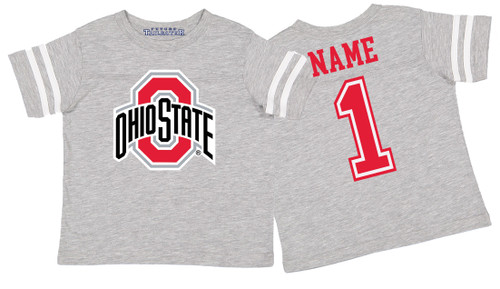 Ohio State Buckeyes Football Jersey Baby/Toddler T-Shirt - Gray