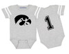 Iowa Hawkeyes Football Jersey Bodysuit  - Gray