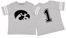 Iowa Hawkeyes Football Jersey Baby/Toddler T-Shirt - Gray