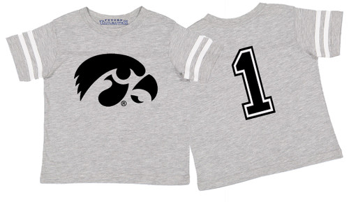 Iowa Hawkeyes Football Jersey Baby/Toddler T-Shirt - Gray
