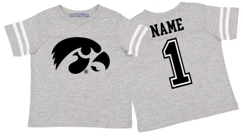Iowa Hawkeyes Football Jersey Baby/Toddler T-Shirt - Gray