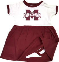 Mississippi State Bulldogs Baby Bodysuit Dress - Maroon