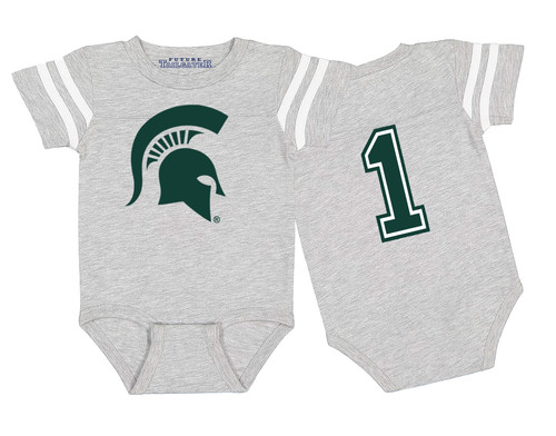 Michigan State Spartans Football Jersey Baby Bodysuit