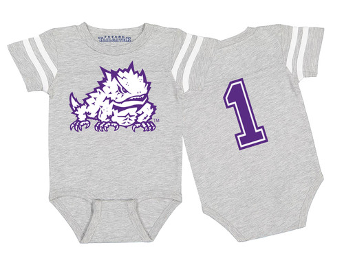 TCU Horned Frogs Football Jersey Baby Bodysuit