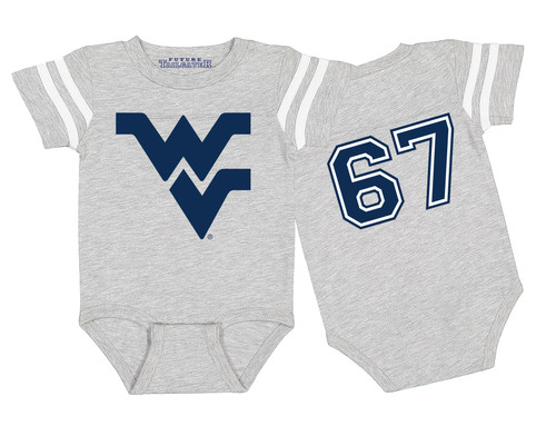West Virginia Mountaineers Football Jersey Baby Bodysuit 