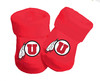 Utah Utes Officially Licensed Baby Toe Booties - Red 