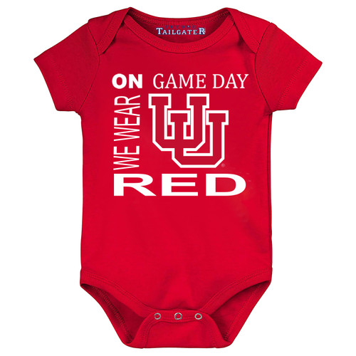 Utah Utes Officially Licensed 100% Cotton On Game Day Baby Bodysuit 