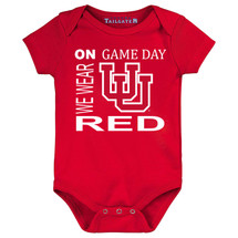 Utah Utes Officially Licensed 100% Cotton On Game Day Baby Bodysuit 
