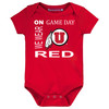 Utah Utes Officially Licensed 100% Cotton On Game Day Baby Bodysuit