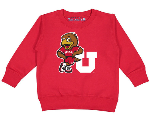 Utah Utes Officially Licensed LOGO Toddler Crewneck Sweatshirt