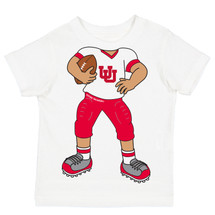 Utah Utes Officially Licensed Heads Up! Football Player Baby/Toddler T-Shirt