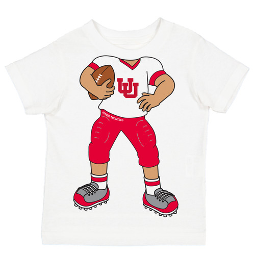 Utah Utes Officially Licensed Heads Up! Football Player Baby/Toddler T-Shirt