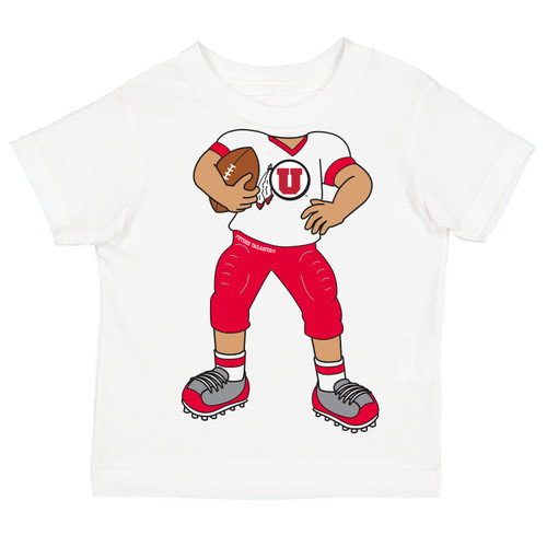 Utah Utes Officially Licensed Heads Up! Football Player Baby/Toddler T-Shirt