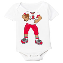 Utah Utes Officially Licensed 100% Cotton Heads Up! Football Player Baby Bodysuit