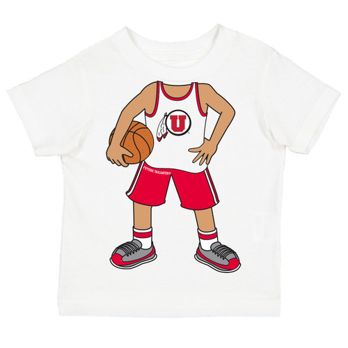 Utah Utes Officially Licensed Heads Up! Basketball Player Baby/Toddler T-Shirt